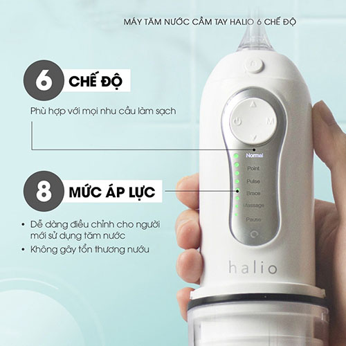 các chế độ sử dụng trên máy tăm nước halio